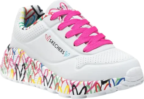 Skechers Mädchen Uno Lite Lovely Luv Sneaker - Sneaker für Mädchen mit bequemer Air Cooled Memory Foam Einlegesohle und sichtbarer Skech-Air Luftkissendämpfung für ultimativen Komfort.