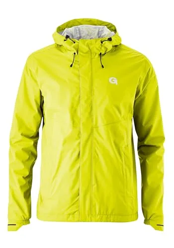 Gonso Regenjacke "Save" in Limette - Größe S, Herren - Herren Outdoor-Regenjacke von Gonso - wasserdicht mit 10.000 mm Wassersäule, winddicht und ideal für jedes Wetter.