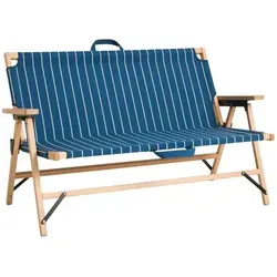 Hay Outdoor Market Folding Sofa Blue with beige stripe