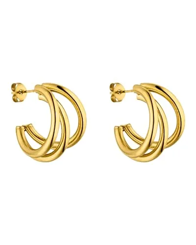 Purelei Eono Paar Ohrstecker - Moderne Ohrstecker im Creolen-Stil, wasserfest und hochwertig – das perfekte Accessoire für jeden Anlass!