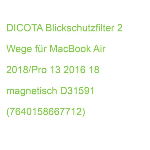 DICOTA Blickschutzfilter 2 Wege für MacBook Air 2018/Pro 13 2016 18 magnetisch D