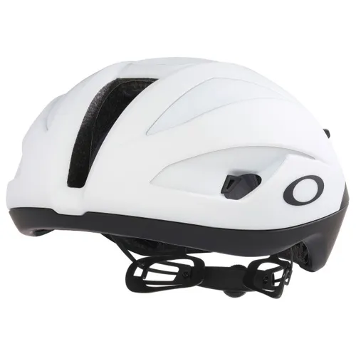 Oakley Velo Mach Aero Rennradhelm Weiß L - Der Oakley Velo Mach Helm bietet eine aerodynamische Form für weniger Luftwiderstand und hohen Tragekomfort. Mit innovativem Magnetverschluss und optimaler Belüftung ist er ideal für anspruchsvolle Radfahrer. Zertifizierte Sicherheit garantiert.