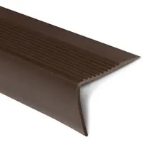 KARAT Stufenkantenprofil Seattle - Treppenkantenprofil Braun  60 x 42 x 1200 mm