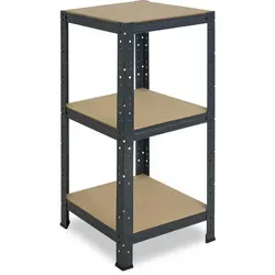 shelfplaza HOME Schwerlastregal 100x60x60 cm in anthrazit - Robustes Schwerlastregal für vielseitigen Einsatz mit 3 Böden und einer Traglast von 175 kg pro Boden. Ideal für Garage, Werkstatt oder Büro – einfach ohne Schrauben aufzubauen und platzsparend.