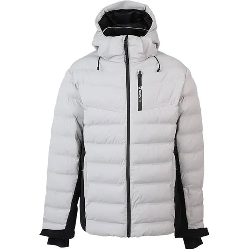Brunotti Skijacke Sanclair Men Snow Jacket ALLOY - Sportjacken aus 100% recyceltem Material, windabweisend und wasserabweisend mit abnehmbarer Kapuze für optimalen Schutz bei winterlichen Aktivitäten.