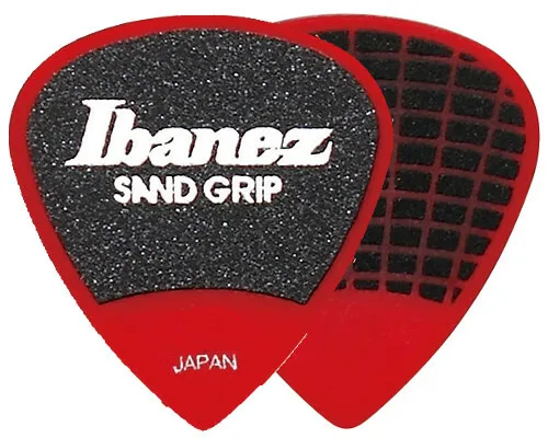 Ibanez Sandgrip Plektren PA16MSG-RD, 6er Pack, 0,8 mm, rot, Grip Wizard