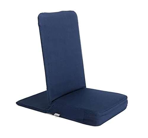 Bodhi Mandir Meditationsstuhl | Komfortabler Bodenstuhl mit dickem Sitzkissen (Night Blue) - Erlebe maximalen Sitzkomfort mit dem Bodhi Mandir Meditationsstuhl. Ideal für Yoga und Meditation, bietet er optimale Unterstützung und ist mit einem waschbaren Baumwollbezug ausgestattet.