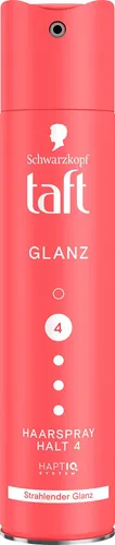 Taft Glanz Halt 4 Haarspray 250 ml – Starker Halt für glänzendes Haar - Das Taft Glanz Halt 4 Haarspray sorgt für starken Halt und verleiht Ihrem Haar einen strahlenden Glanz. Ideal für jeden Tag und für jeden Haartyp.
