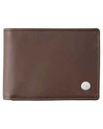 Quiksilver Herren Mac Geldbörse, Chocolate Brown, L EU - Herren-Geldbörse aus echtem Leder mit RFID Schutzfunktion, interner Münztasche und Kartenfächern für optimale Sicherheit und Stil.