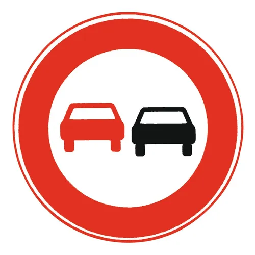 Adco Verkehrszeichen 276 Ronde 600 mm Überholverbot RAL-Gütezeichen Folie RA2
