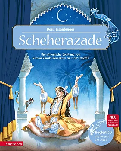 Scheherazade: Musikalisches Bilderbuch mit CD und Streaming - Streichinstrumente, erleben Sie die magische Sinfonie von Rimski-Korsakow zu »1001 Nacht« mit interaktiven Elementen.