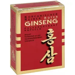 Roter Ginseng Extrakt Kapseln - Arzneimittel zur Stärkung und Kräftigung bei Müdigkeits- und Schwächegefühl, ideal für mehr Leistungsfähigkeit und Konzentration.
