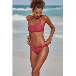 s.Oliver Bustier-Bikini-Top Rome, One-Shoulder-Design in rostrot - Bikini-Oberteil mit herausnehmbaren Softcups und trendigem One-Shoulder-Design für einen stylishen Look am Strand.