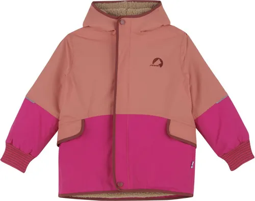 Finkid Moska Mukka Kinderjacke terra cotta/sable - Größe 120/130 - Gemütliche Kinderjacke für Winterabenteuer, wasser- und winddicht mit niedlicher Zipfelkapuze. Ideal für aktive Kinder, die die kalte Jahreszeit genießen möchten.