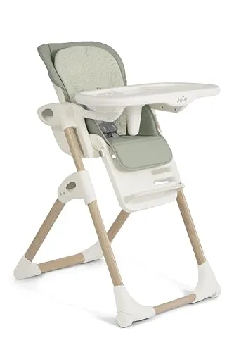 Joie Hochstuhl "Mimzy Recline" in Grün - Sicher und Verstellbar - Hochstuhl für Kinder von Geburt bis ca. 3 Jahre. Mit 5-Punkt-Sicherheitsgurt und 5-fach höhenverstellbarer Rückenlehne für optimalen Komfort.