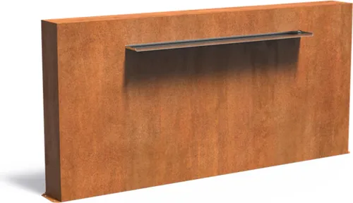 Adezz Freistehende Teichwand aus Corten-Stahl mit Wasserfall und Pumpe - Gestalten Sie Ihren Garten mit der eleganten Teichwand aus Cortenstahl. Sie bietet eine stimmungsvolle Wasserquelle und ist langlebig, pflegeleicht und wetterfest. Ideal für jeden Teich!