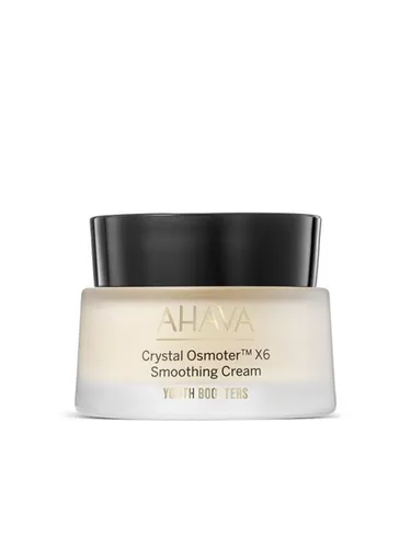 AHAVA Dead Sea Crystal Osmoter X6 Smoothing Cream 50 ml - Gesichtspflege mit einzigartigem Osmoter X6 für intensive Hydratation und verbesserte Hautelastizität. Ideal für strahlende, glatte Haut.