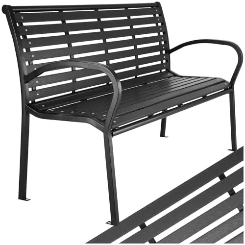 tectake® 3-Sitzer Gartenbank – Wetterfeste Sitzbank für Garten und Balkon - Bänke – Diese elegante Gartenbank bietet Platz für bis zu 3 Personen, ist wetterfest und bis 200 kg belastbar, ideal für jedes Outdoor-Ambiente.