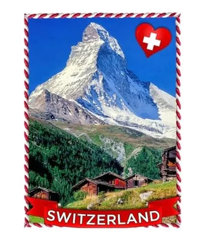 Matterhorn Zermatt Schweiz Premium Magnet aus Poly Souvenir Suisse
