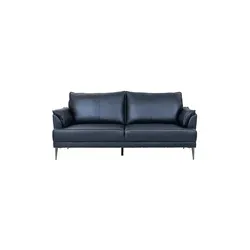 Furnhouse Einzelsofa aus Echtleder Soul , schwarz , Maße (cm): B: 195 H: 88