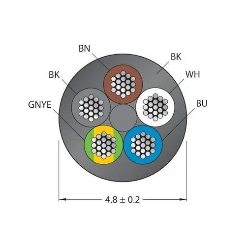 Turck Aktuator- u. Sensorleitung CABLE(4+1) #6627996 - Steckverbinder Zubehör, 100 m lange Aktuator- und Sensorleitung aus robustem Polyurethan (PUR) für Temperaturen von -50 bis 80 °C, ideal für anspruchsvolle Anwendungen.