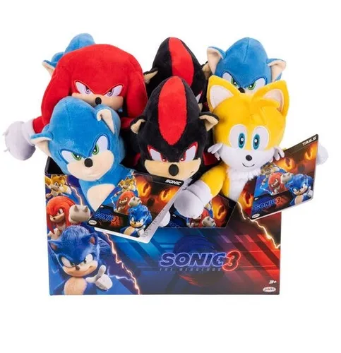 Sonic - The Hedgehog Movie 3 Plüschfiguren Wave 1 23 cm Sortiment (8) - Bunt