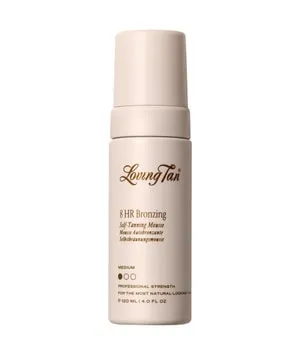 Loving Tan Bronzing Mousse Medium - Selbstbräunungsmousse für natürliches Bräunungsergebnis - Selbstbräuner mit Colour-Guide-Technologie für ein streifenfreies Auftragen. Schnell trocknend und ideal für helle bis mittlere Hauttöne, verleiht es in Minuten eine natürliche, tiefere Bräune.