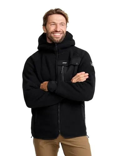 RevolutionRace Sherpa Hoodie für Herren - Outdoor Fleecejacke für Abenteuer - Funktionsjacken für Herren, hält warm, feuchtigkeitsableitend und stylisch - ideal für Wanderungen und Outdoor-Aktivitäten.