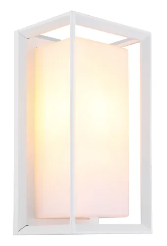 GLOBO Lighting Außenleuchte LOGANA - Bunte Außenlampe für stilvolle Akzente - Lampen: Robuste Außenleuchte aus satiniertem Kunststoff und weißem Aluminium, IP44, ideal für den Außenbereich, exkl. 1x E27 Leuchtmittel.