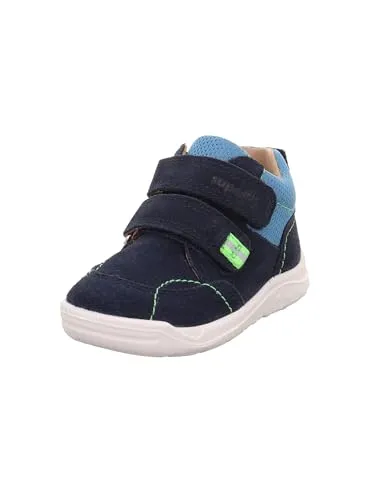 Superfit Whaley blau/hellblau (8000) 22 - Kinder Stiefel mit 2-Klett-Verschluss, ideal für den Alltag. Bequemes Lederfutter sorgt für besten Tragekomfort.