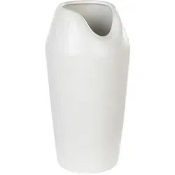 Beliani Dekovase, Weiß, Stein, Mode, 33 cm, Dekoration, Vasen, Keramikvasen