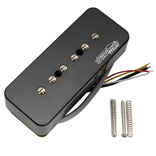 Wilkinson M-Serie Gestapelt Keramik P90 Soapbar Single Coil Sized Humbucker Tonabnehmer Hals Pickup für SG/LP E-Gitarre, Schwarz