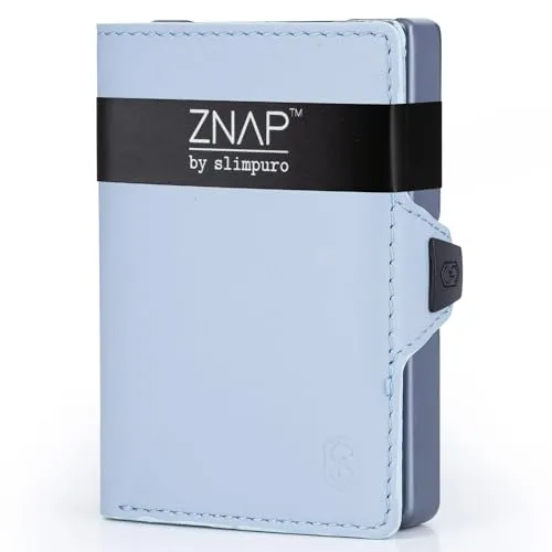 slimpuro Geldbörse Herren - Slim Wallet mit RFID Schutz - Geldbörse für Herren und Damen, schlankes Design, robustes Echtleder, schützt vor Datendiebstahl und bietet schnellen Zugriff auf bis zu 12 Karten.