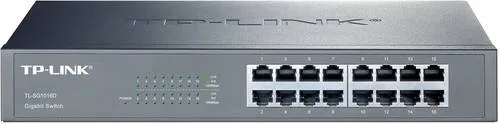 TP-Link TL-SG1016D - 16-Port Gigabit Unmanaged Switch, rackmontierbar und energieeffizient mit lebenslanger Garantie für zuverlässige Netzwerkanbindung