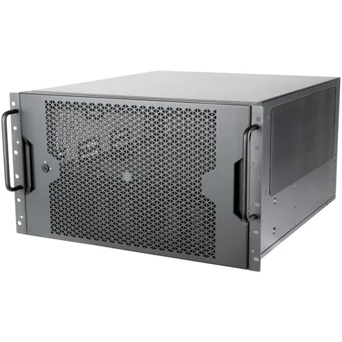 SilverStone Technology RM61-312 Rackmount-Gehäuse - 6U 12-Bay Rackmount-Gehäuse mit Hot-Swap-fähigen Fächern, Dual-Netzteil-Unterstützung und Platz für drei 360-mm-Kühler – ideal für leistungsstarke Serverlösungen.