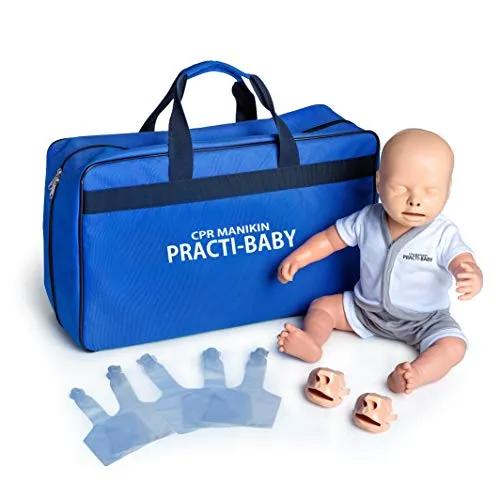 MedX5 BABY HLW Übungspuppe für Wiederbelebung - Erste-Hilfe-Reanimationspuppen für effektives Training der HLW bei Kleinkindern. Lebensechte Puppe mit akustischer Rückmeldung für optimale Drucktiefe und einfache Reinigung.