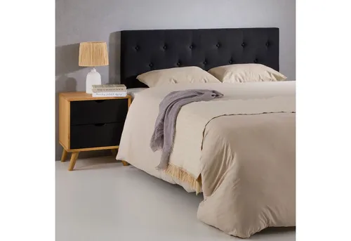 IDIMEX Kopfteil LULINE 160cm – Elegantes Headboard mit Knöpfen - Das Kopfteil LULINE mit stilvollen Zierknöpfen bringt Eleganz in dein Schlafzimmer. Ideal für Doppelbetten, sorgt es mit seinem stabilen Design und hochwertigem Stoffbezug für einen modernen Akzent.