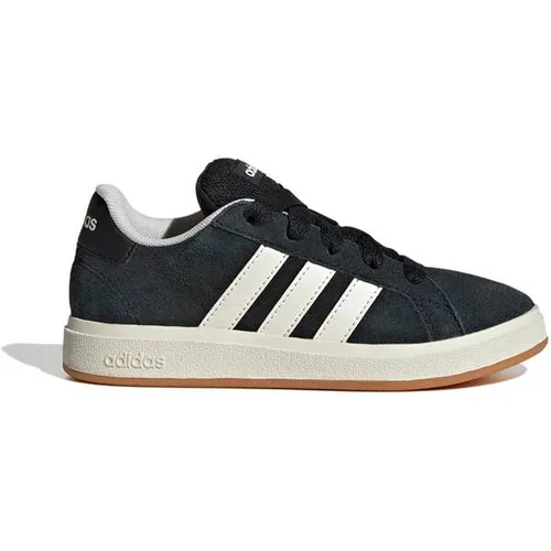 adidas GRAND COURT 00s K Kinderschuhe in Schwarz, Größe 35 1/2 - Sneaker für Mädchen, stylisch und bequem, ideal für Freizeit und Sport. Bestellen Sie jetzt versandkostenfrei auf Spartoo.de!