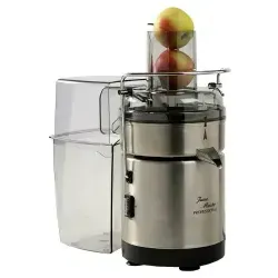 Neumärker Juice Maker Saftpresse 05-70195 - Kaffeemaschinen - Mit einer Pressgeschwindigkeit von 6300 U/min und der Fähigkeit, ganze Früchte bis 75 mm Ø zu verarbeiten, ist diese Saftpresse ideal für die effiziente Saftproduktion.