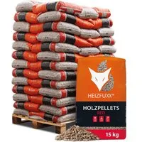 HEIZFUXX Holzpellets Red, 975 kg - Pellets auf Einwegpalette, hohe Heizkraft und umweltfreundlich für effiziente Wärmeversorgung.