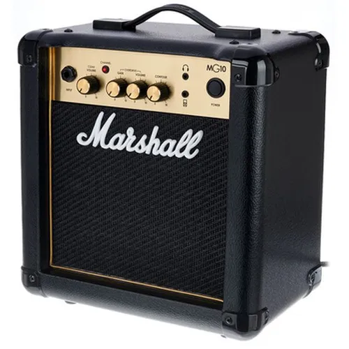 Marshall MG10G - 10 Watt Gitarren-Combo-Verstärker, ideal für E-Gitarre mit Clean und Overdrive, kompakt und vielseitig zum Üben