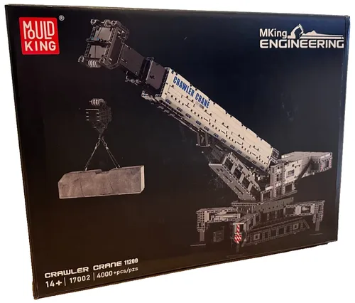 Mould King 17002 Crawler Crane 11200 - Baukästen & Bausteine, detailliertes Modell eines der leistungsstärksten Raupenkrane mit 12 Motoren für präzise Steuerung und realistische Funktionen.