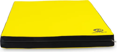 Jeflex Turnmatte 100 x 70 x 8 cm GELB/SCHWARZ - Sportmatte für vielseitige Anwendungen, ideal als Fallschutz und für Fitnessübungen; bietet optimalen Gelenkschutz und ist leicht abwaschbar.