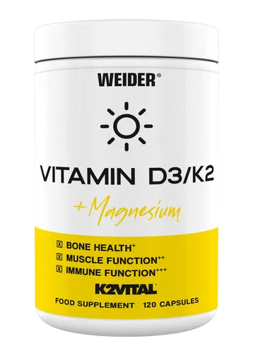 WEIDER Vitamin D3/K2 Kapseln Vitamine Mineralien Supplemente Sport Fitness