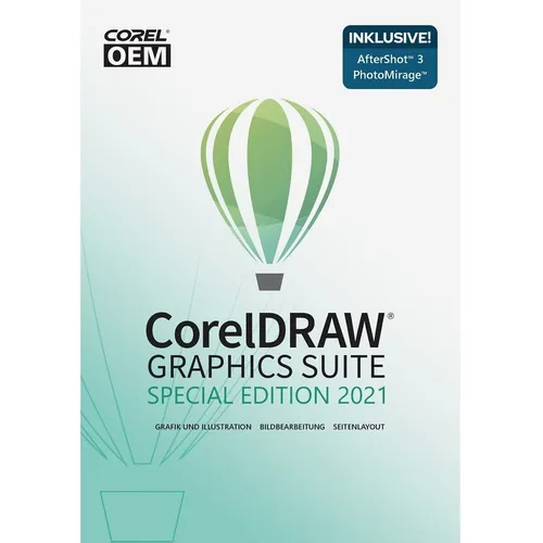 CorelDRAW Graphics Suite Special Edition 2021 - Digitale Lizenz für Windows 10/11, ideal für professionelle Foto- und Grafikbearbeitung mit leistungsstarken Tools.