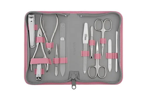 marQus Solingen Maniküre Pediküre Set - 12 Teile im Leder Etui - Vielseitiges 12-teiliges Nagelpflegeset in hochwertigem Echt-Leder Etui. Ideal für die Hand- und Fußpflege, perfekt als Geschenk für jeden Anlass.