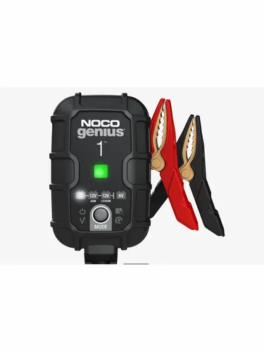 NOCO Batterieladegerät GENIUS1EU - Fahrzeugbatterie-Ladegerät mit 1A Ladestrom, ideal für 6V und 12V Batterien. Schützt vor Überladung, Kurzschluss und Überhitzung – perfekt für sichere Nutzung!