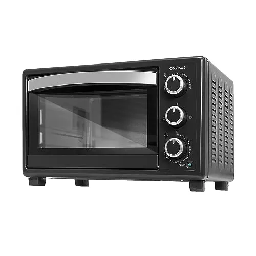 Cecotec Tischofen Bake&Toast 2300 Black - Minibackofen mit 23 L Kapazität, 1500 W Leistung und 3 Heizmodi für vielseitiges Kochen. Mit Timer bis 60 Minuten und Temperatur bis 230ºC für optimale Ergebnisse.