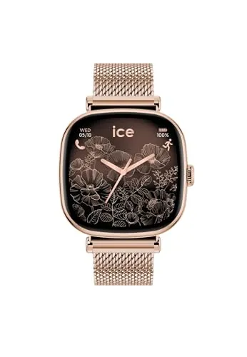 ICE-WATCH Smart Watch 025233 - Elegante Damen-Smartwatch - Armbanduhren für Damen: Die ICE smart SQ 2.0 kombiniert modernes Design mit Funktionen wie GPS, Herzfrequenzmesser und Musikplayer. Wasserdicht bis 5 bars und in edlem Roségold, ideal für den Alltag!