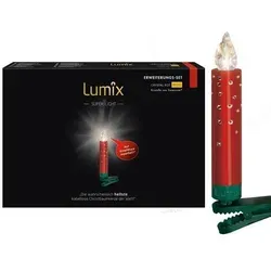 Krinner LUMIX SuperLight Crystal Rot Mini Erweiterung - Funkelnde Girlande mit LED Technologie - Weihnachtsbeleuchtung mit edlem Design und kabelloser LED Technologie. 5 Stücke in Box, funkeln mit Swarovski® Kristallen für ein besonderes Erlebnis am Weihnachtsbaum.